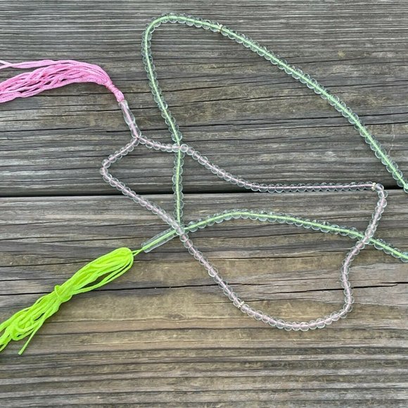 Lot of 2 Prayer Beads Plastic Green/Pink Religious Islamic Beads Tasbeeh New - Picture 9 of 9